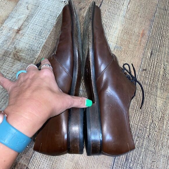 Boss Hugo Boss Mens Brown Square Toe Dress Shoes Sz 11 - Picture 8 of 13